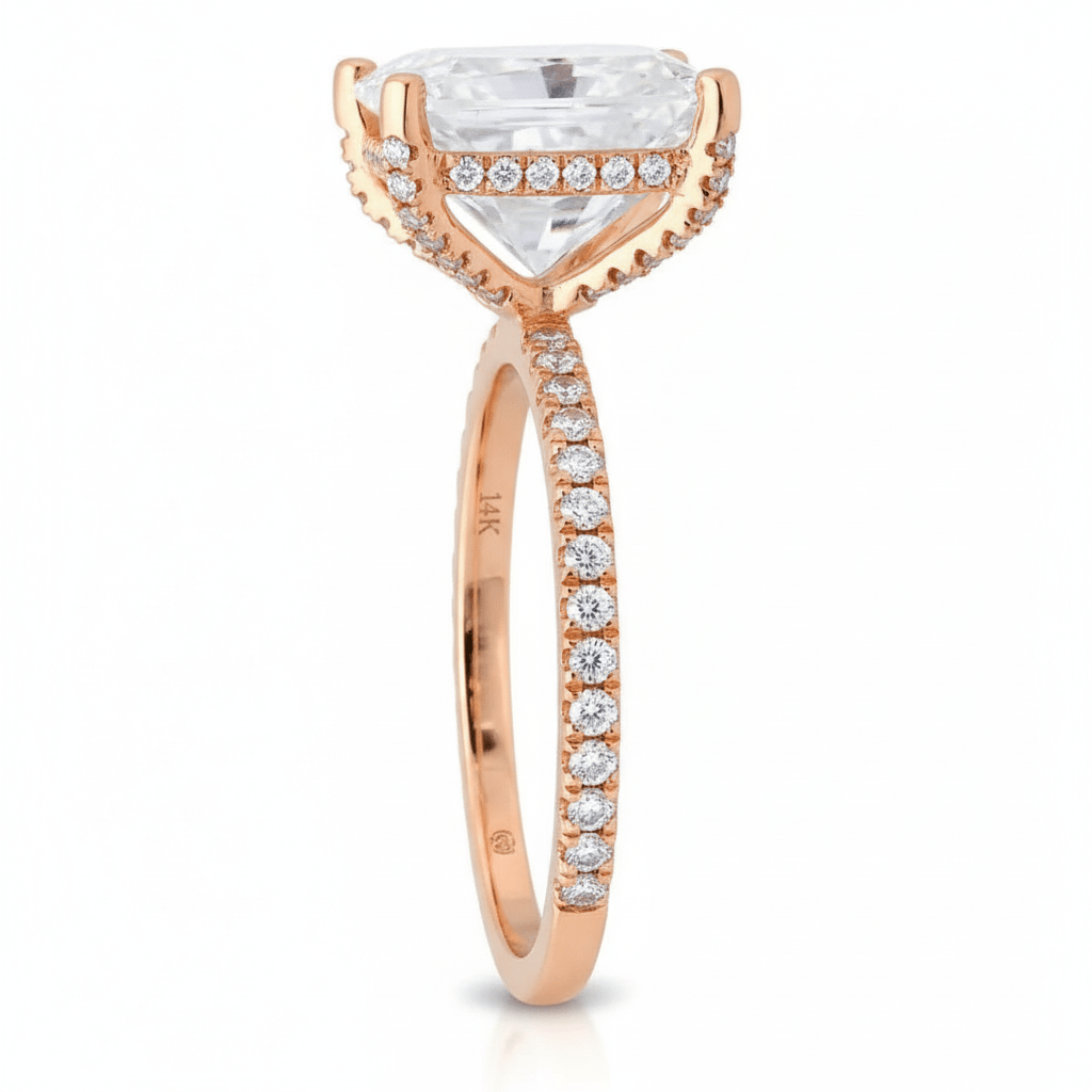 Radiant Cut Moissanite Eternity Band