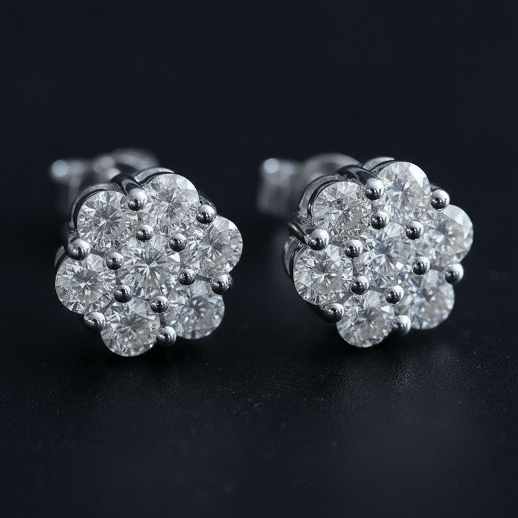 Star Cluster Moissanite Earrings