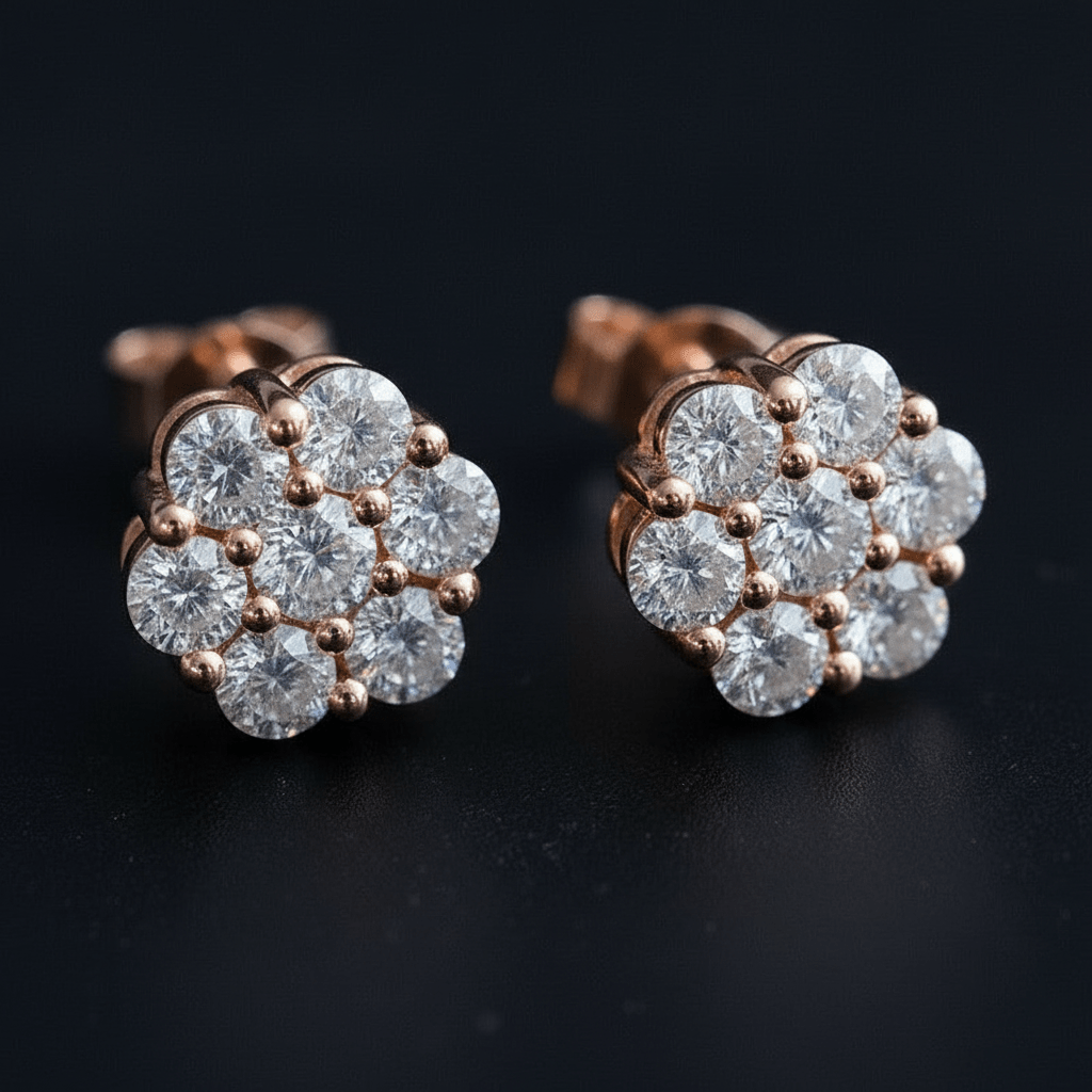 Star Cluster Moissanite Earrings