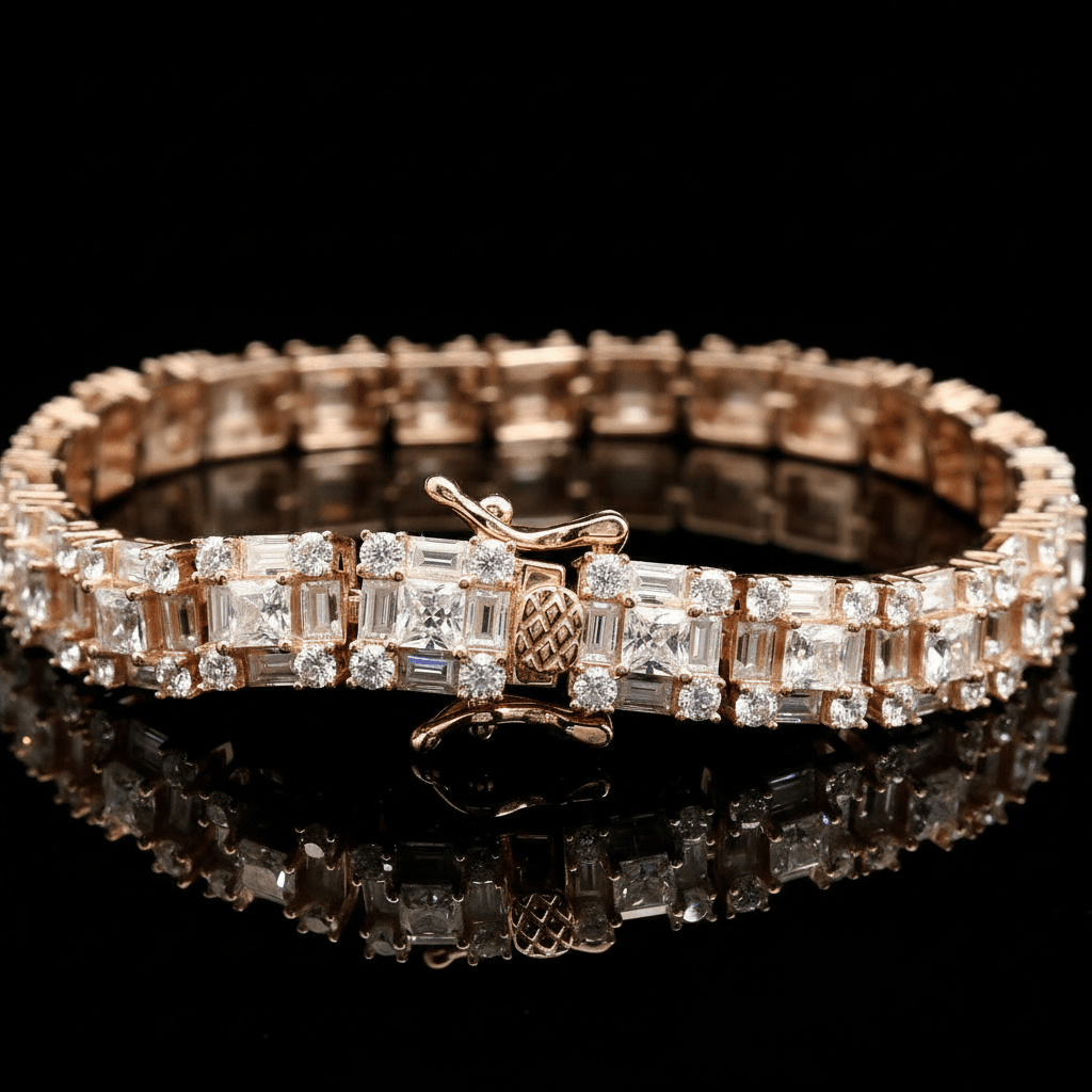 The Glacier Link Moissanite Tennis Bracelet | VVS Moissanite Tennis Bracelet