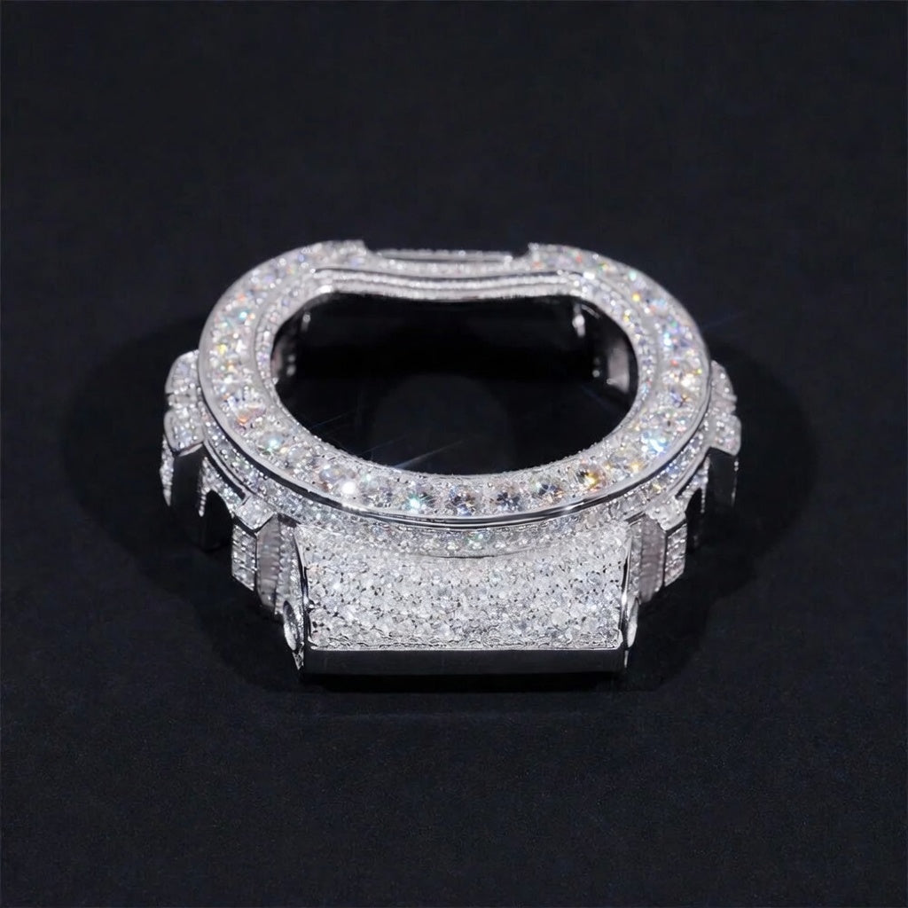 Iced Out Moissanite Watch - 925 Sterling Silver