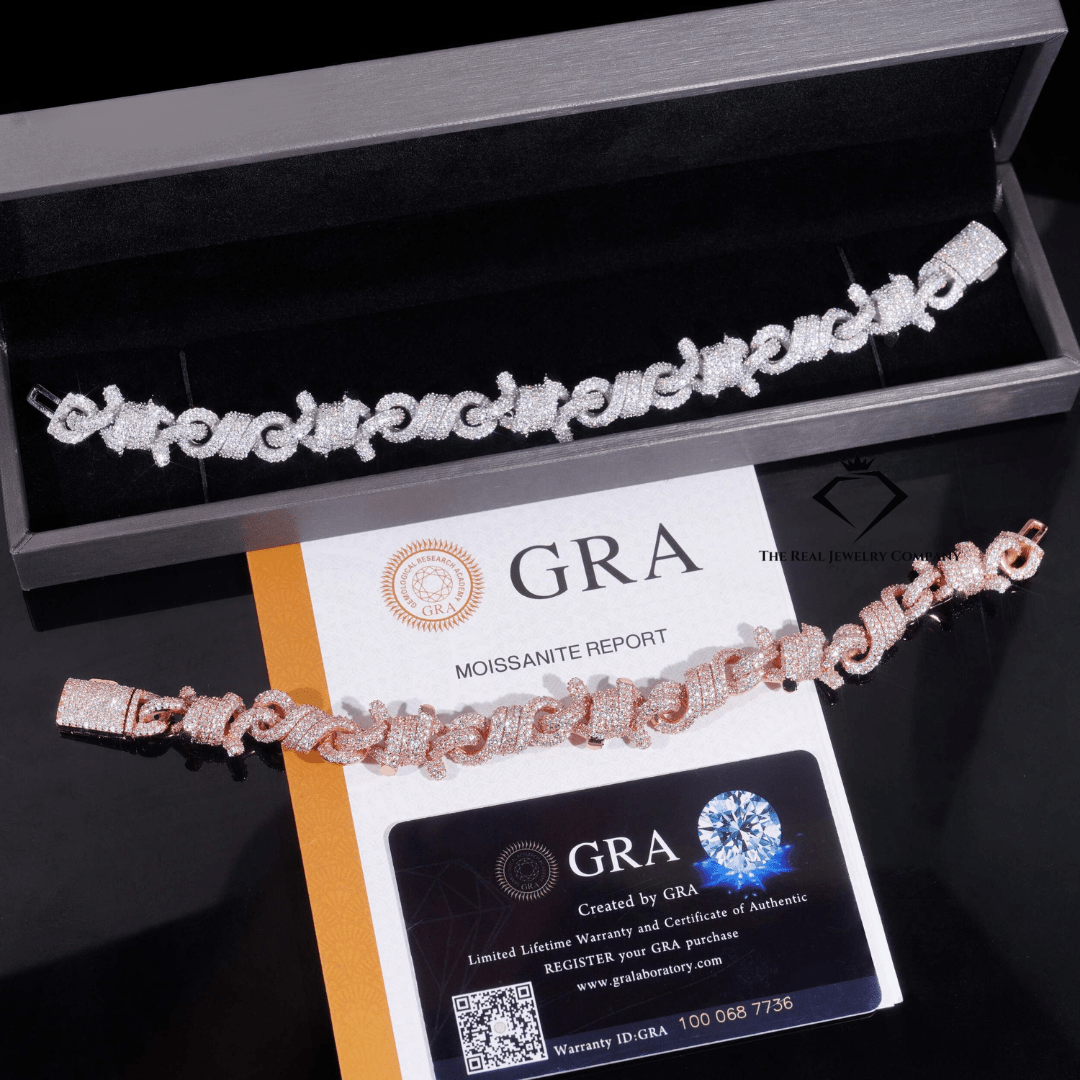 Twist of Ice – 15MM Infinity Thorn Moissanite Bracelet