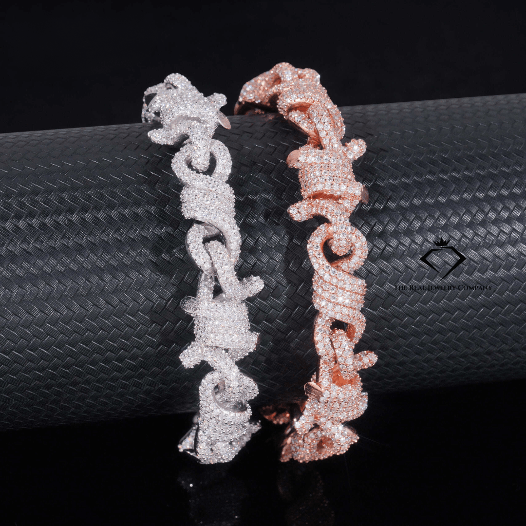 Twist of Ice – 15MM Infinity Thorn Moissanite Bracelet