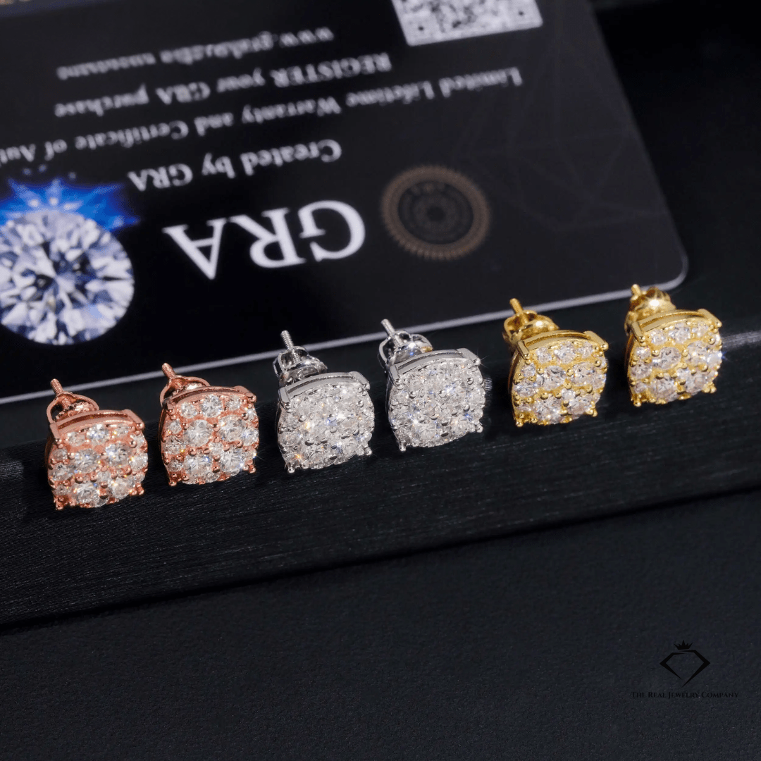 VVS Moissanite Flash Studs