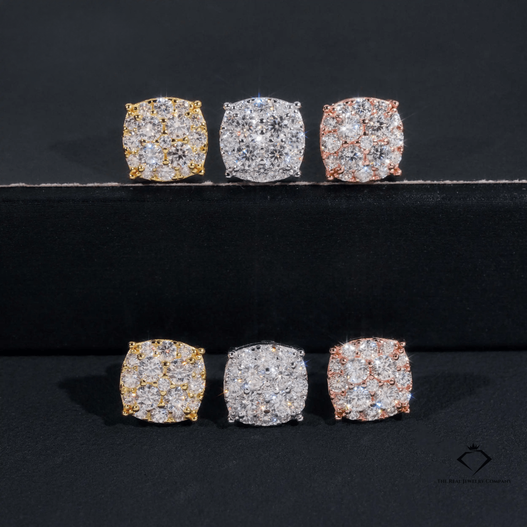 VVS Moissanite Flash Studs