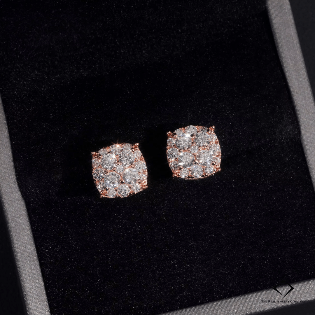 VVS Moissanite Flash Studs