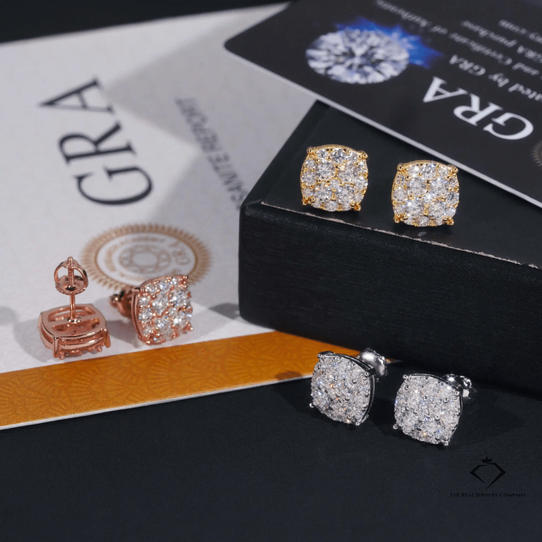 VVS Moissanite Flash Studs