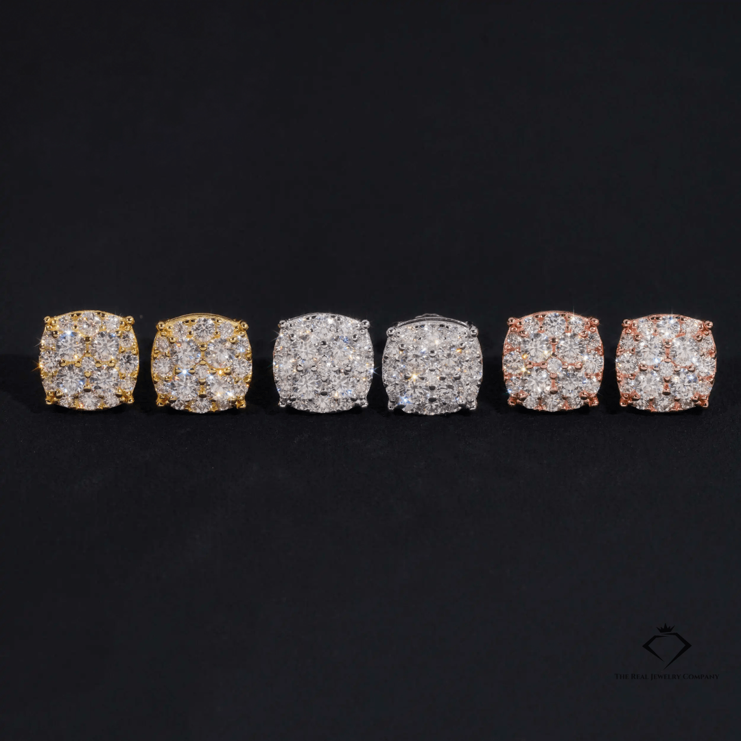 VVS Moissanite Flash Studs