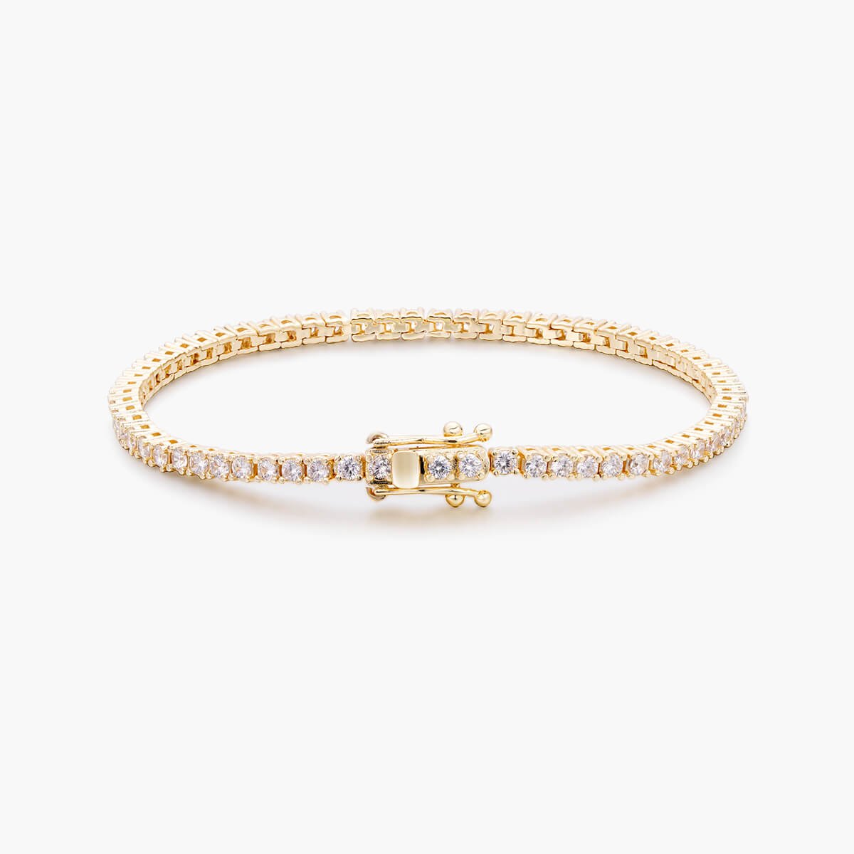 10K Solid Gold 2mm Moissanite Tennis Bracelet - The Real Jewelry CompanyThe Real Jewelry CompanyBracelets