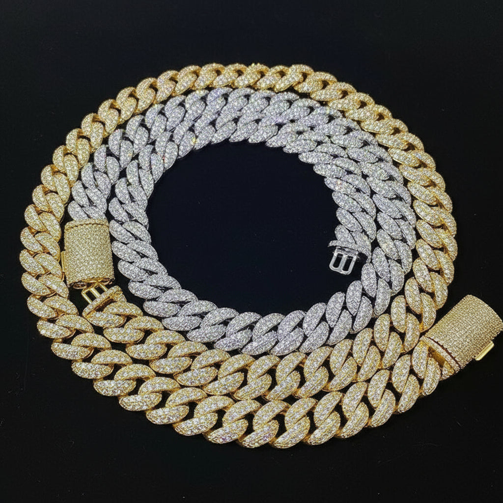 12MM Miami Cuban Link Chain - The Real Jewelry CompanyThe Real Jewelry CompanyNecklaces