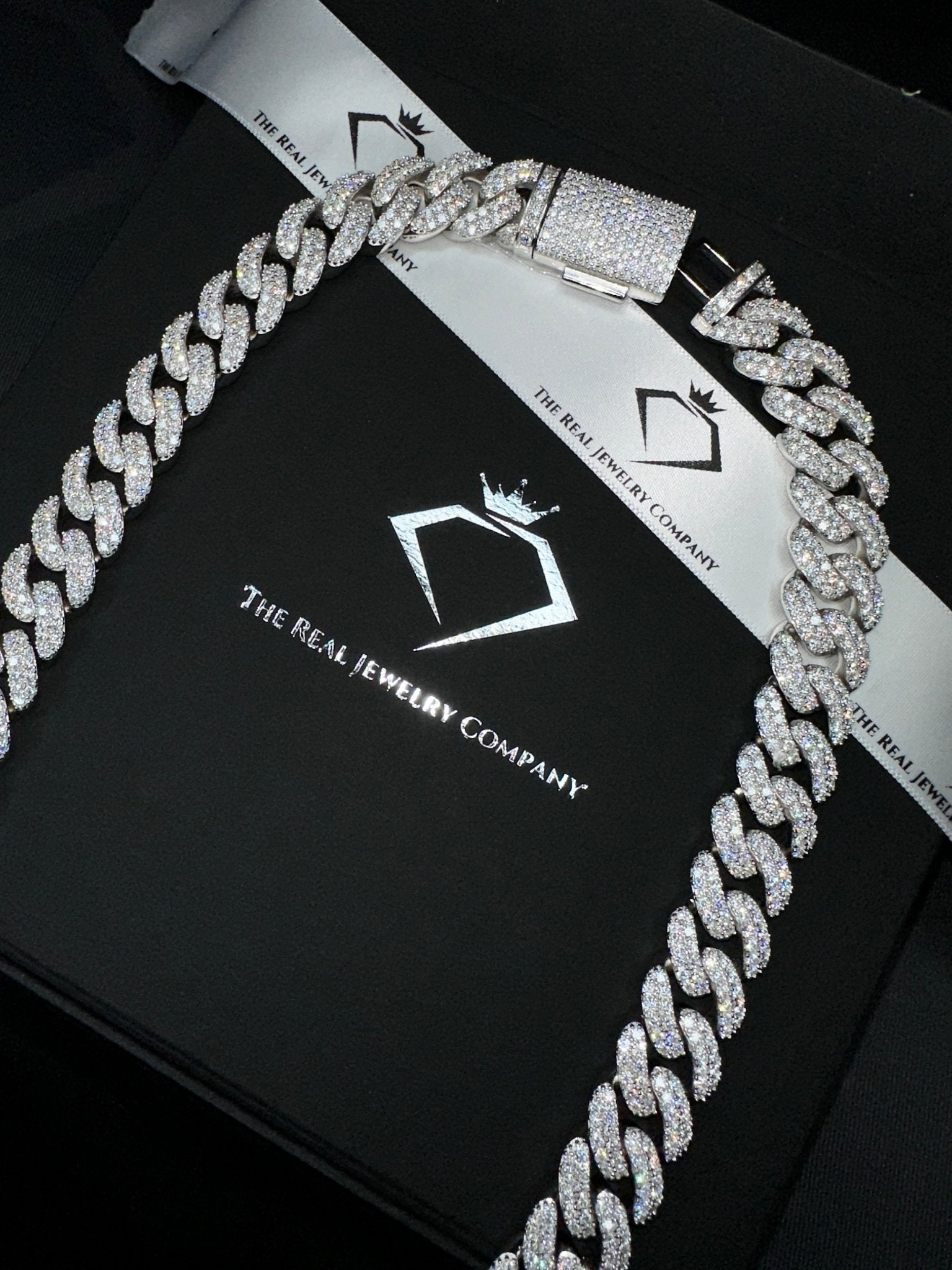 12mm Moissanite Miami Link Cuban Chain - The Real Jewelry CompanyThe Real Jewelry CompanyNecklaces