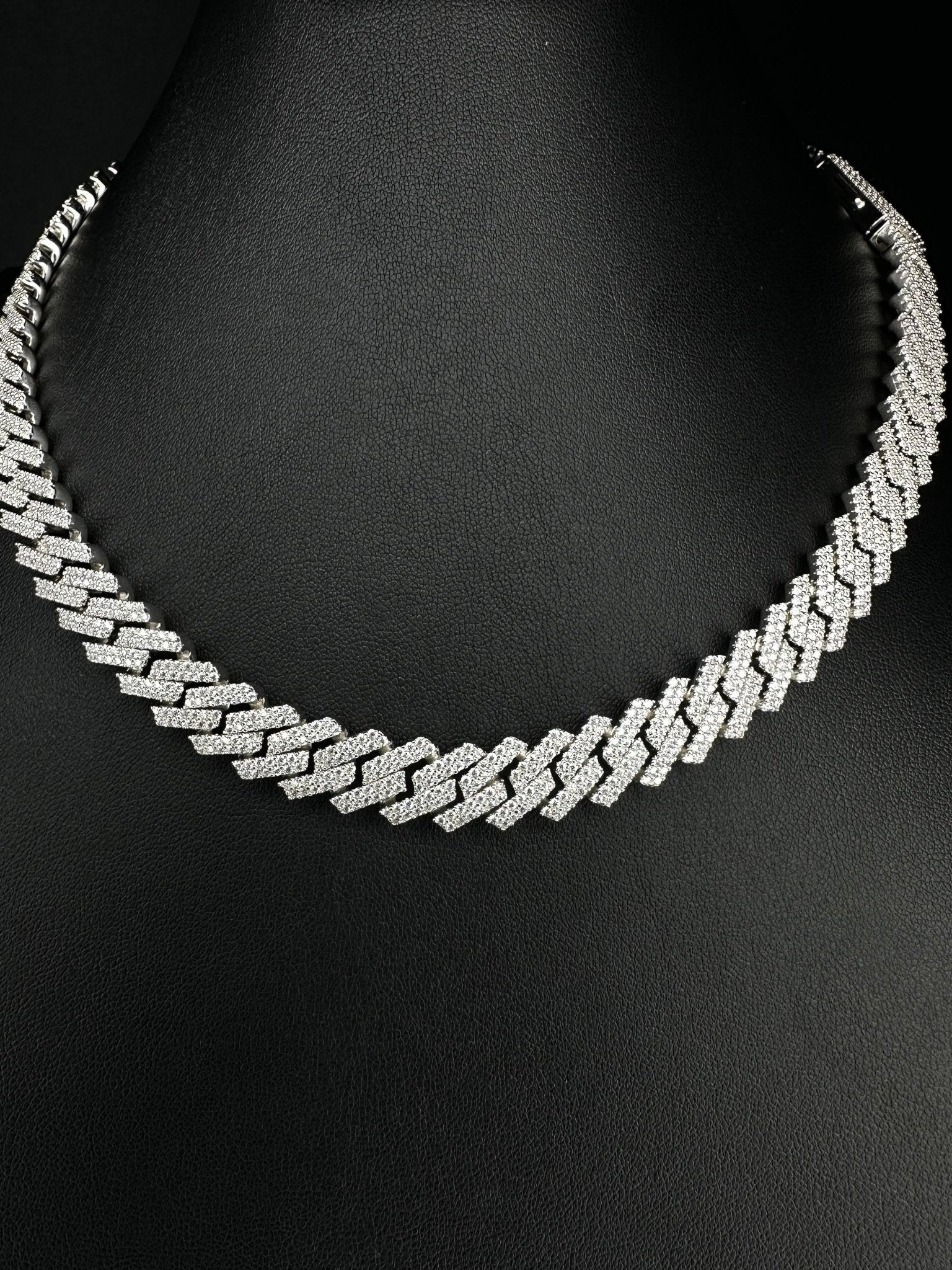 12mm Moissanite Prong Style Cuban Chain - The Real Jewelry CompanyThe Real Jewelry CompanyNecklaces