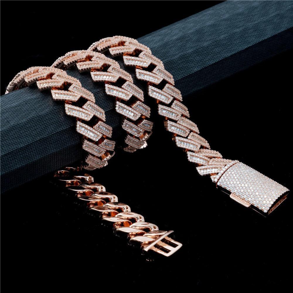 18MM Baguette Moissanite Cuban Chain - The Real Jewelry CompanyThe Real Jewelry CompanyNecklaces