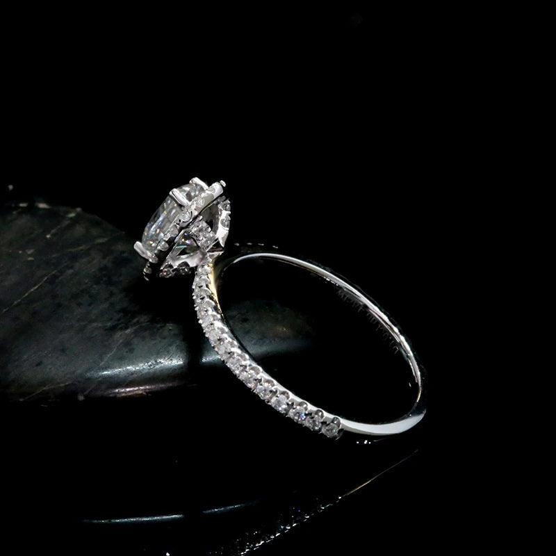 1CT Oval Cut Moissanite 10K Solid Gold Ring - The Real Jewelry CompanyThe Real Jewelry CompanyRings