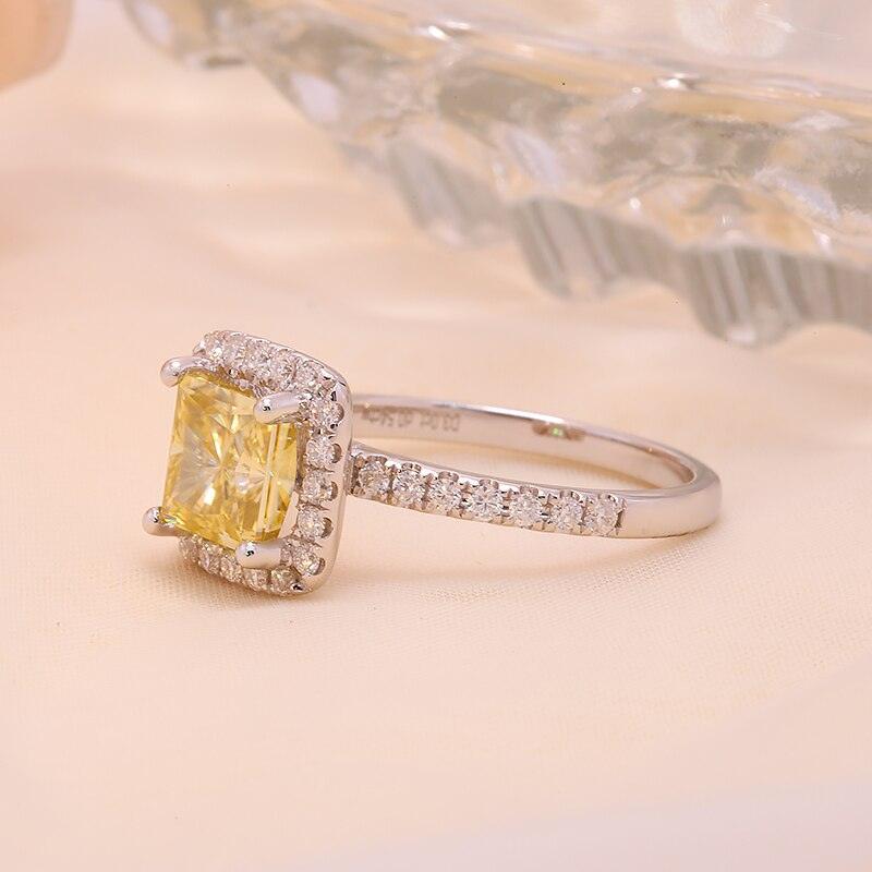 2CT Yellow Princess Cut Moissanite 10K Gold Ring - The Real Jewelry CompanyThe Real Jewelry CompanyRings