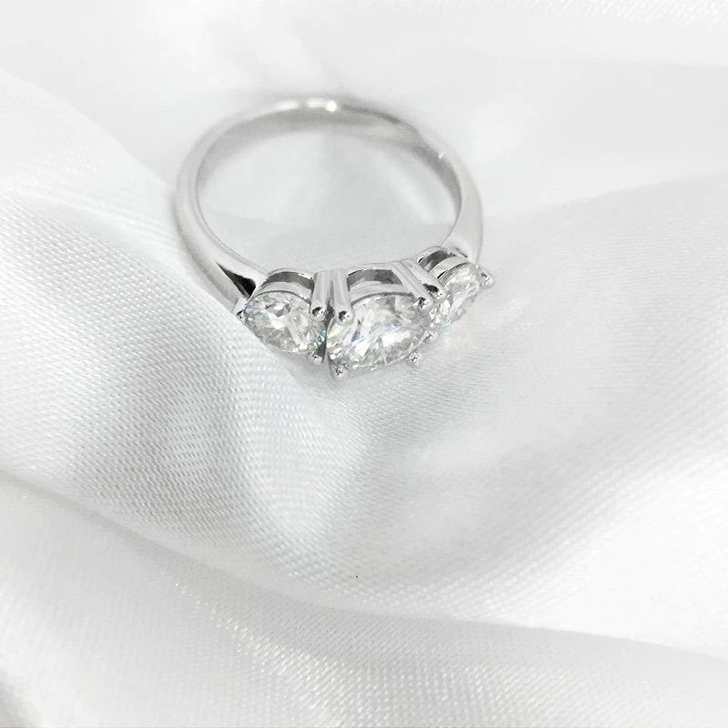 3CTW Round Cut Moissanite Engagement Ring - The Real Jewelry CompanyThe Real Jewelry CompanyRings