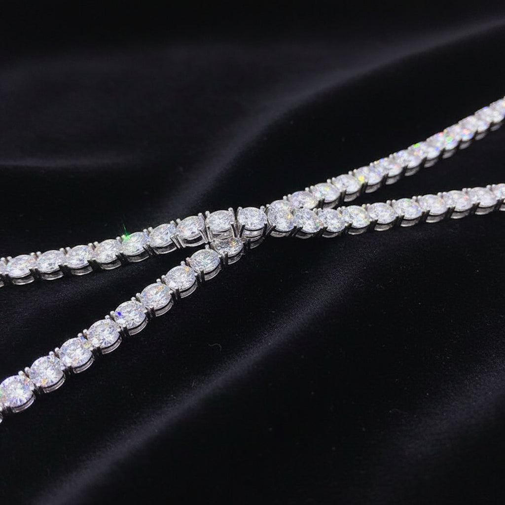 6.5mm Moissanite Tennis Chain - The Real Jewelry CompanyThe Real Jewelry CompanyNecklaces