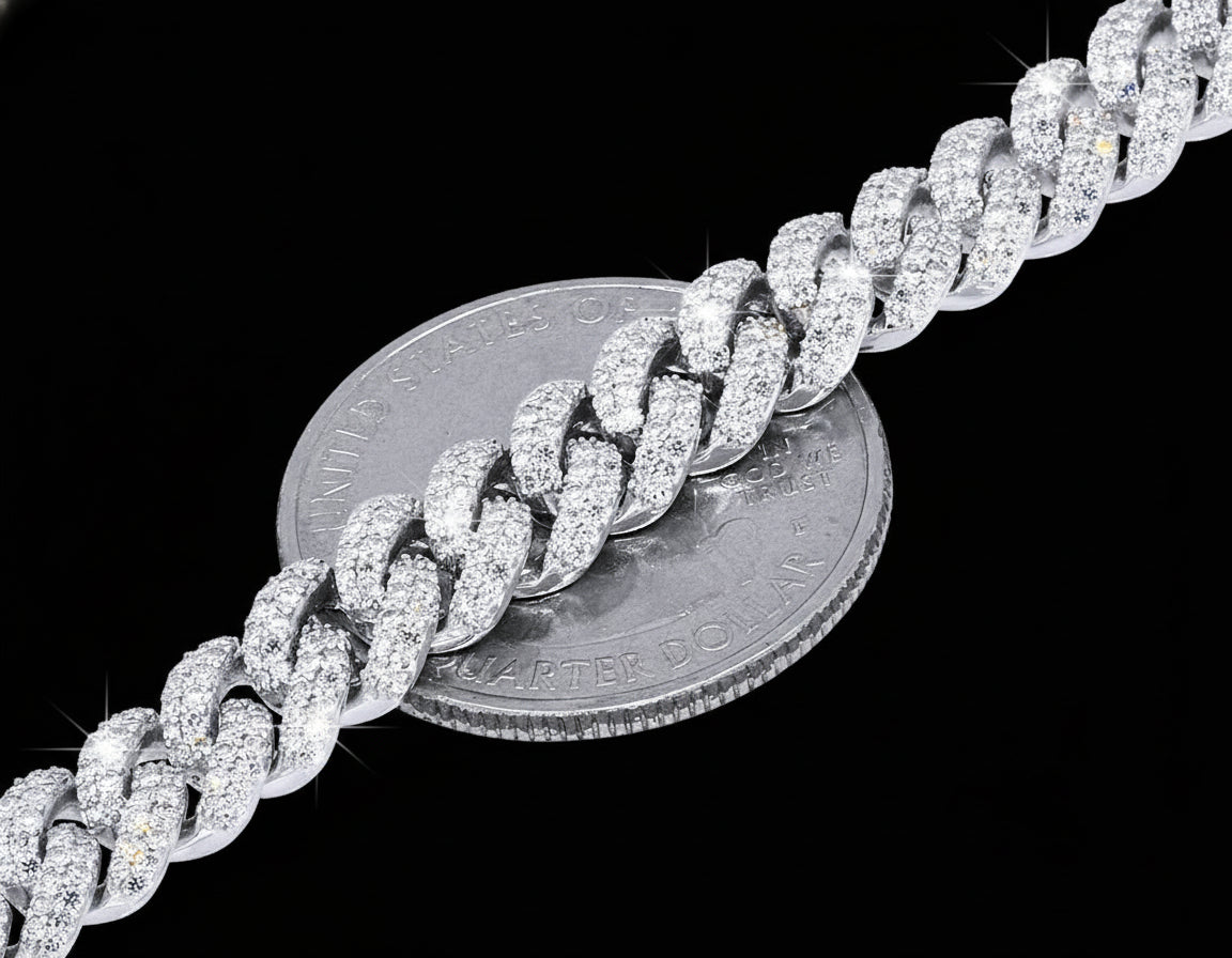 8mm Diamond Miami Cuban Chain - The Real Jewelry CompanyThe Real Jewelry CompanyNecklaces