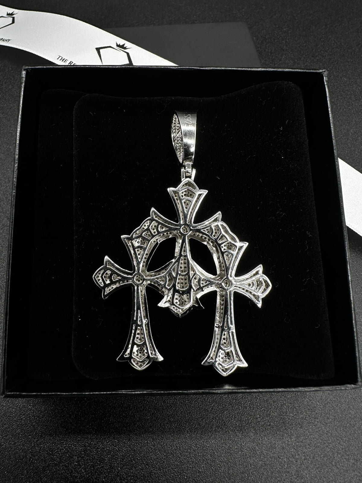 Holy Trinity Moissanite Cross Pendant - The Real Jewelry CompanyThe Real Jewelry Company