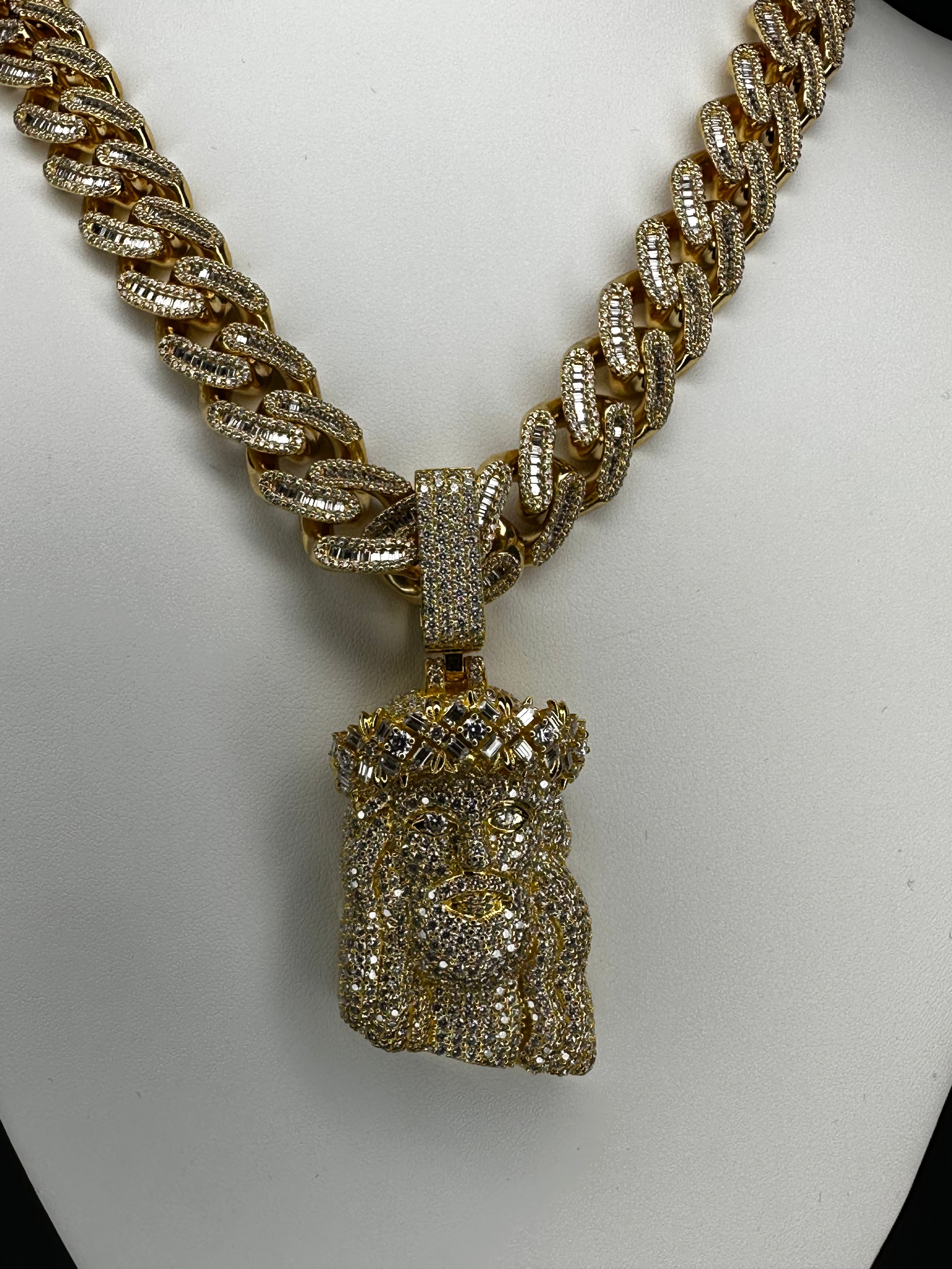 Crown of Baguettes Jesus Piece The Real Jewelry Company