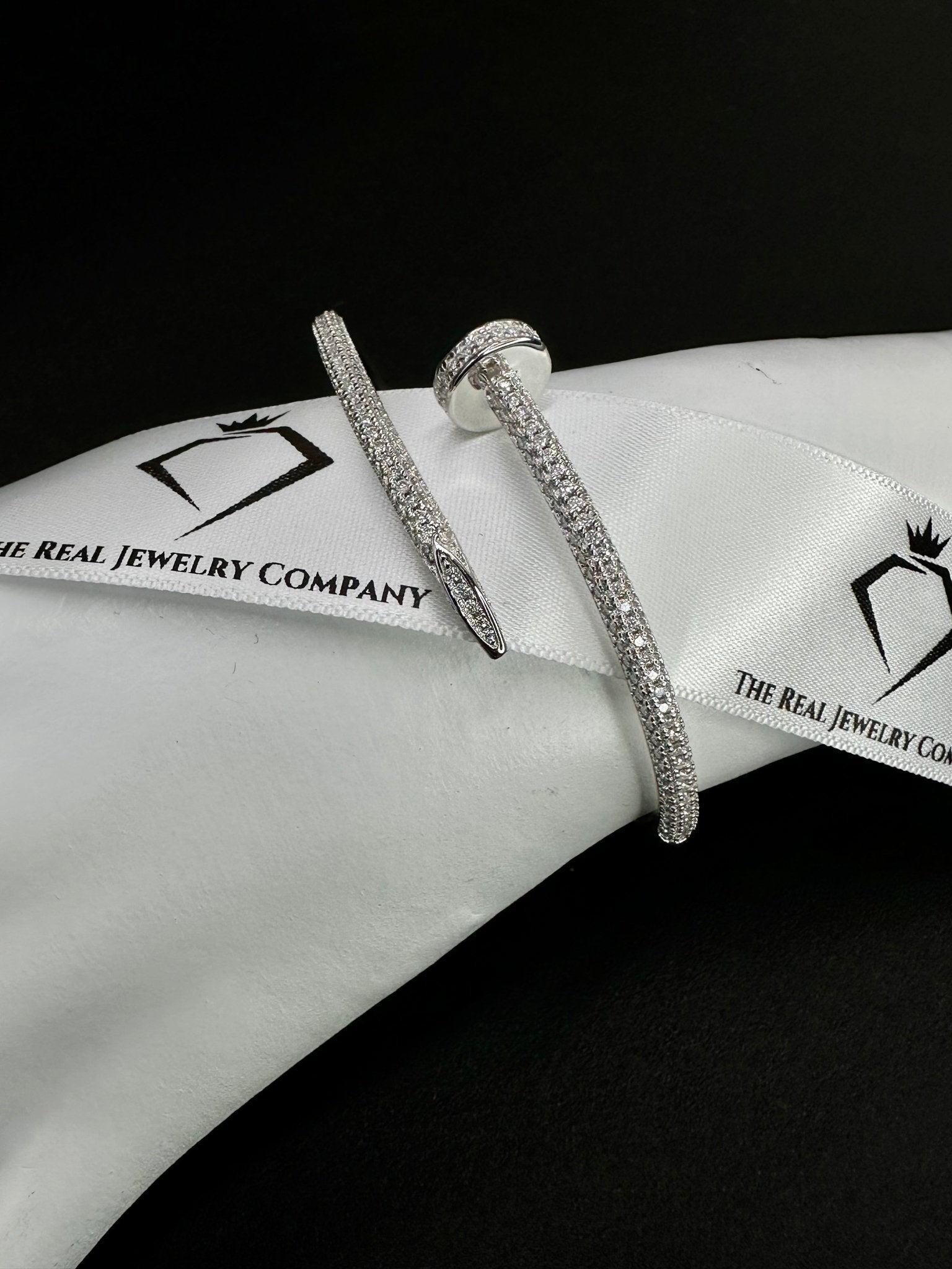 Moissanite Nail Bangle - The Real Jewelry CompanyThe Real Jewelry Company