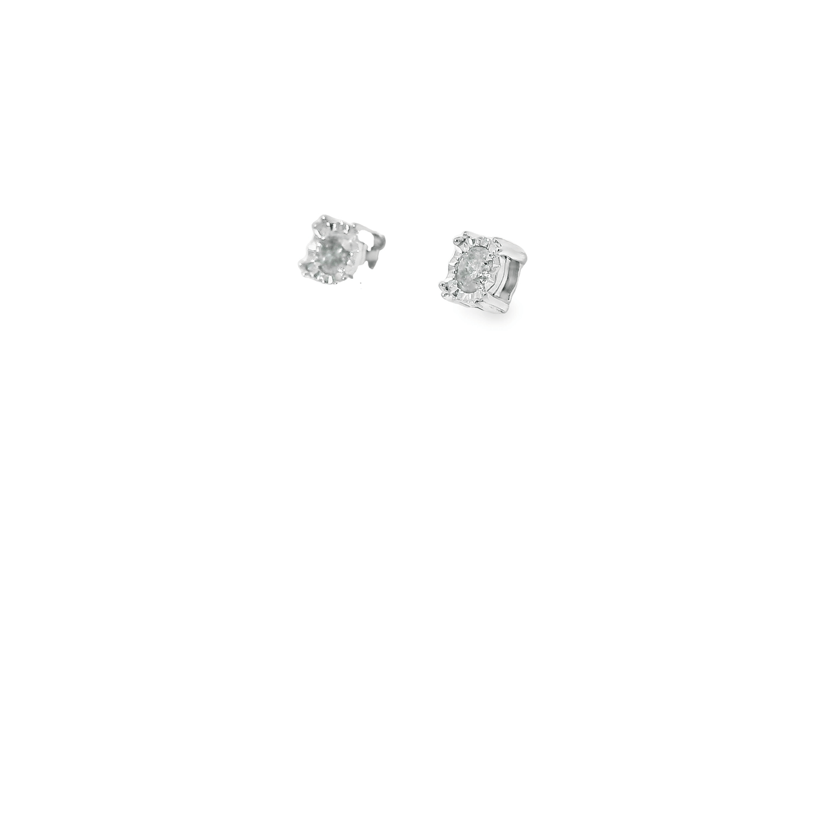 10k Gold Diamond Illusion Stud Earrings - The Real Jewelry CompanyThe Real Jewelry CompanyEarrings