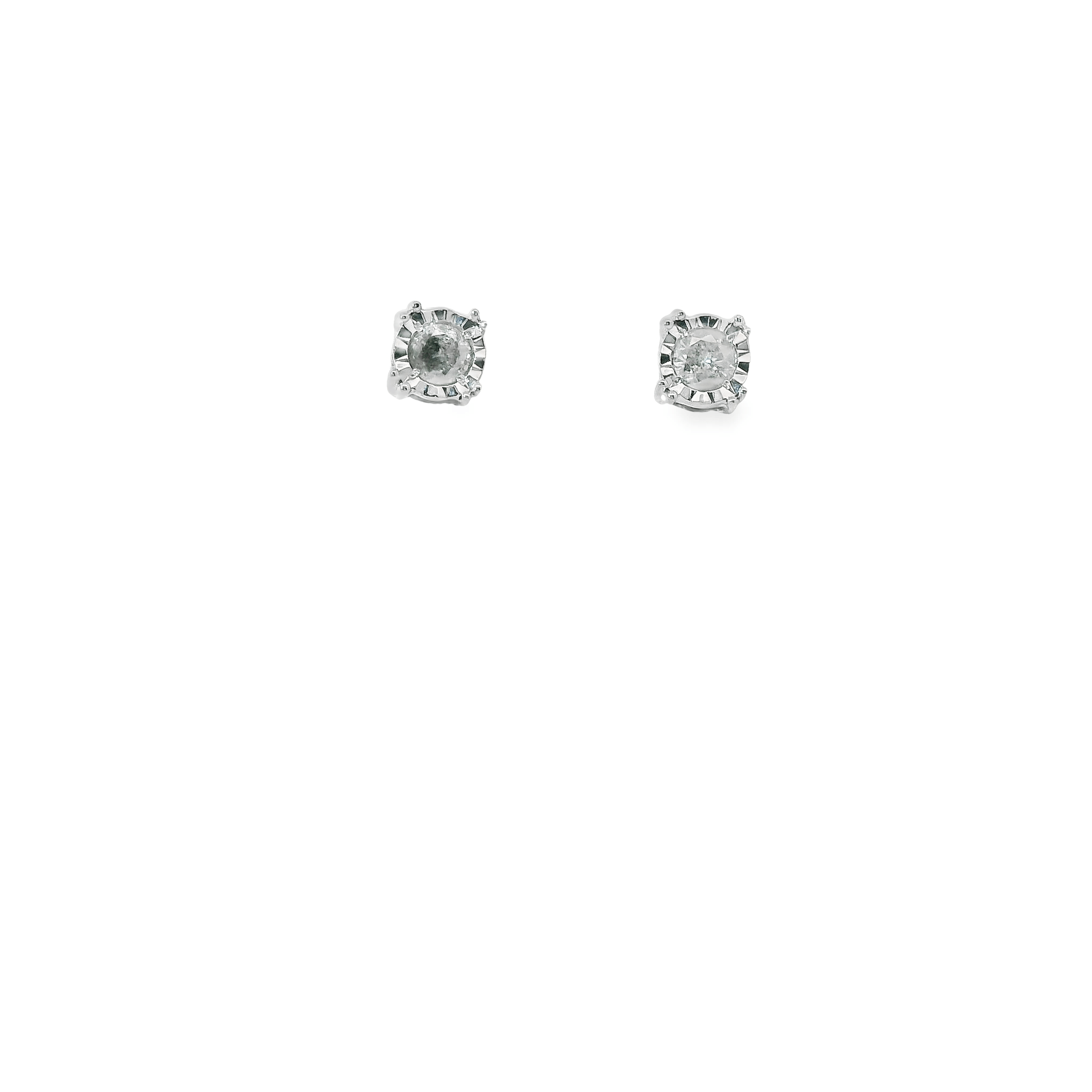 10k Gold Diamond Illusion Stud Earrings - The Real Jewelry CompanyThe Real Jewelry CompanyEarrings