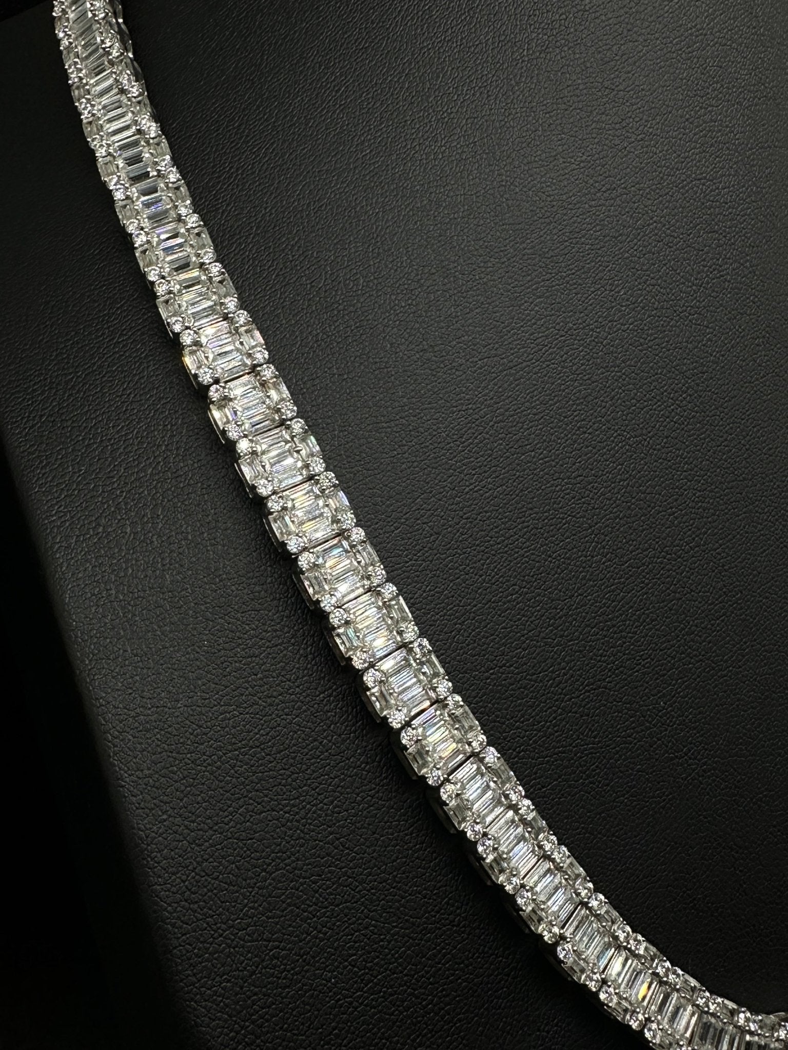 10mm Baguette Moissanite Tennis Chain (V2) - The Real Jewelry CompanyThe Real Jewelry CompanyNecklaces