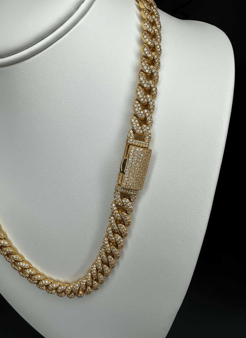 10MM Moissanite Miami Cuban Link Chain (Lux)
