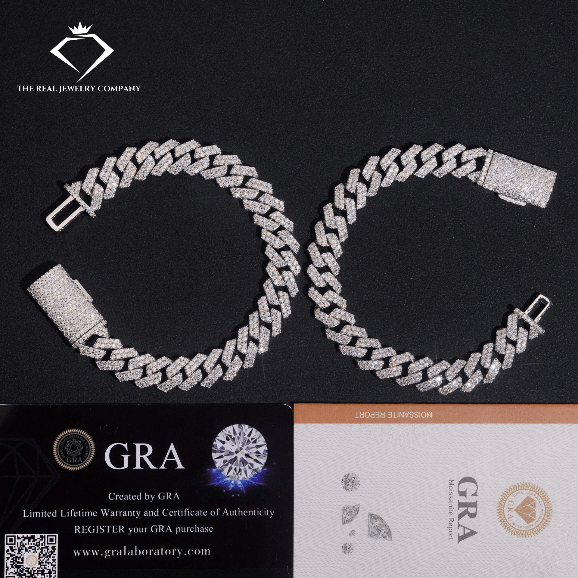 10mm Moissanite Prong Link Cuban Bracelet (STOCK)