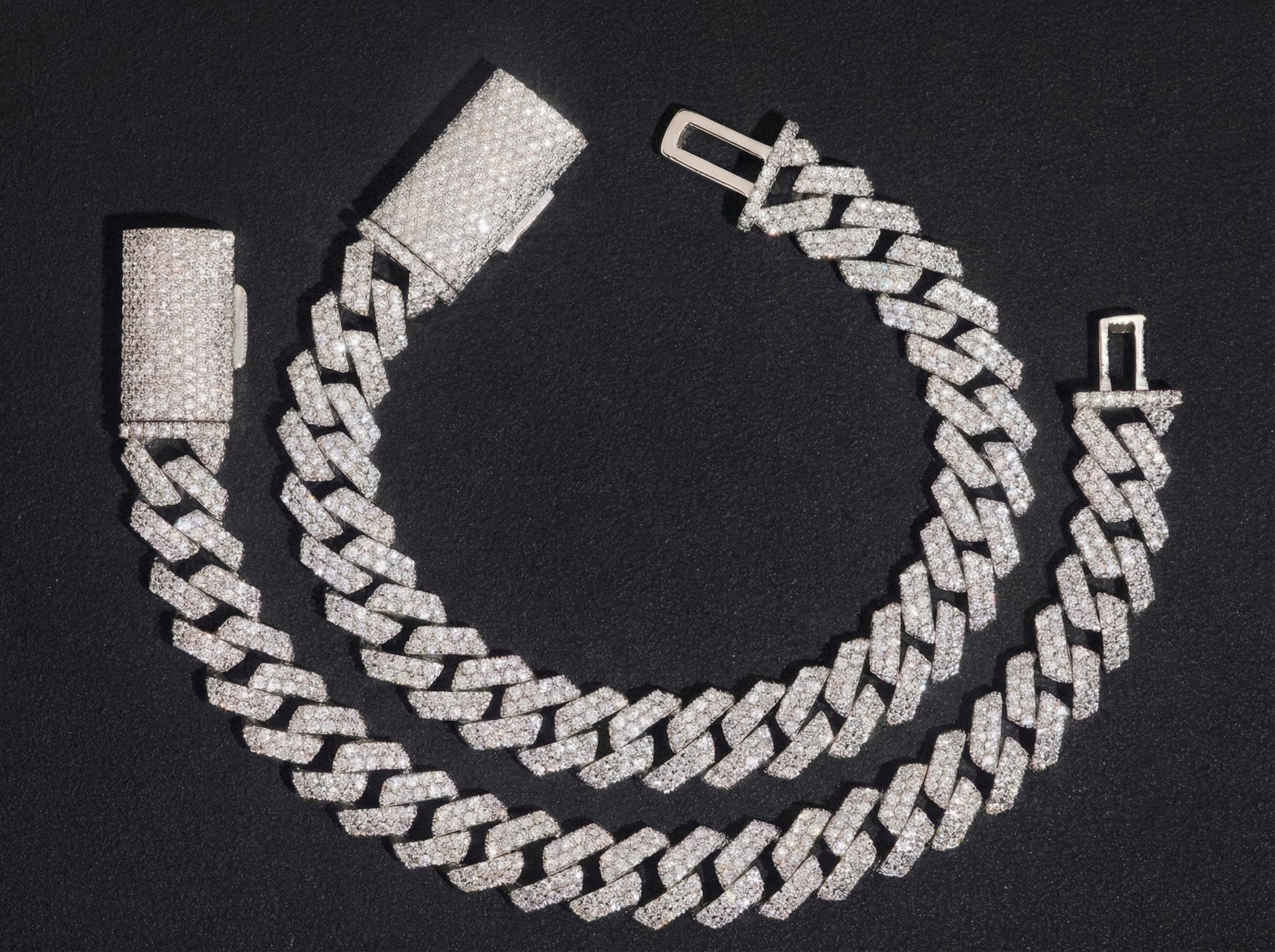 10mm Moissanite Prong Link Cuban Bracelet (STOCK)