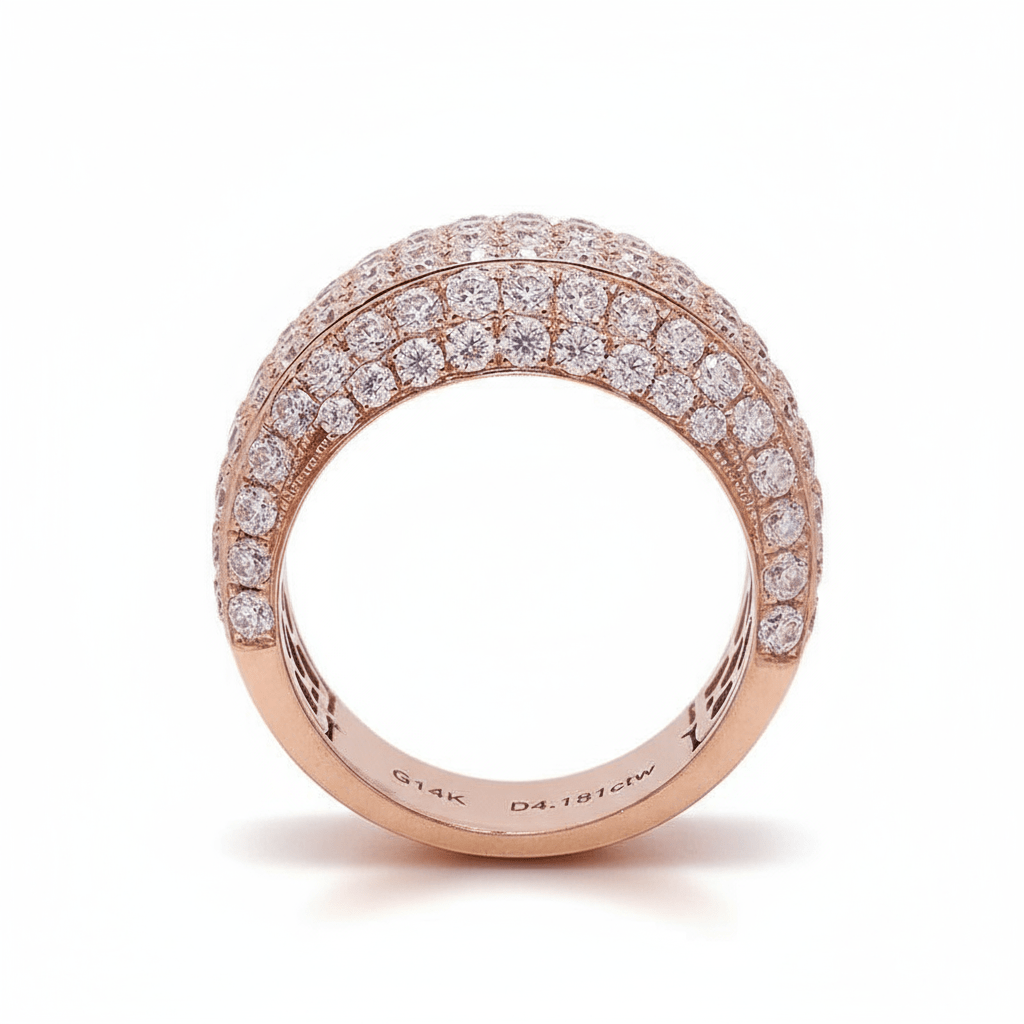 10mm Round Cut Moissanite Ring