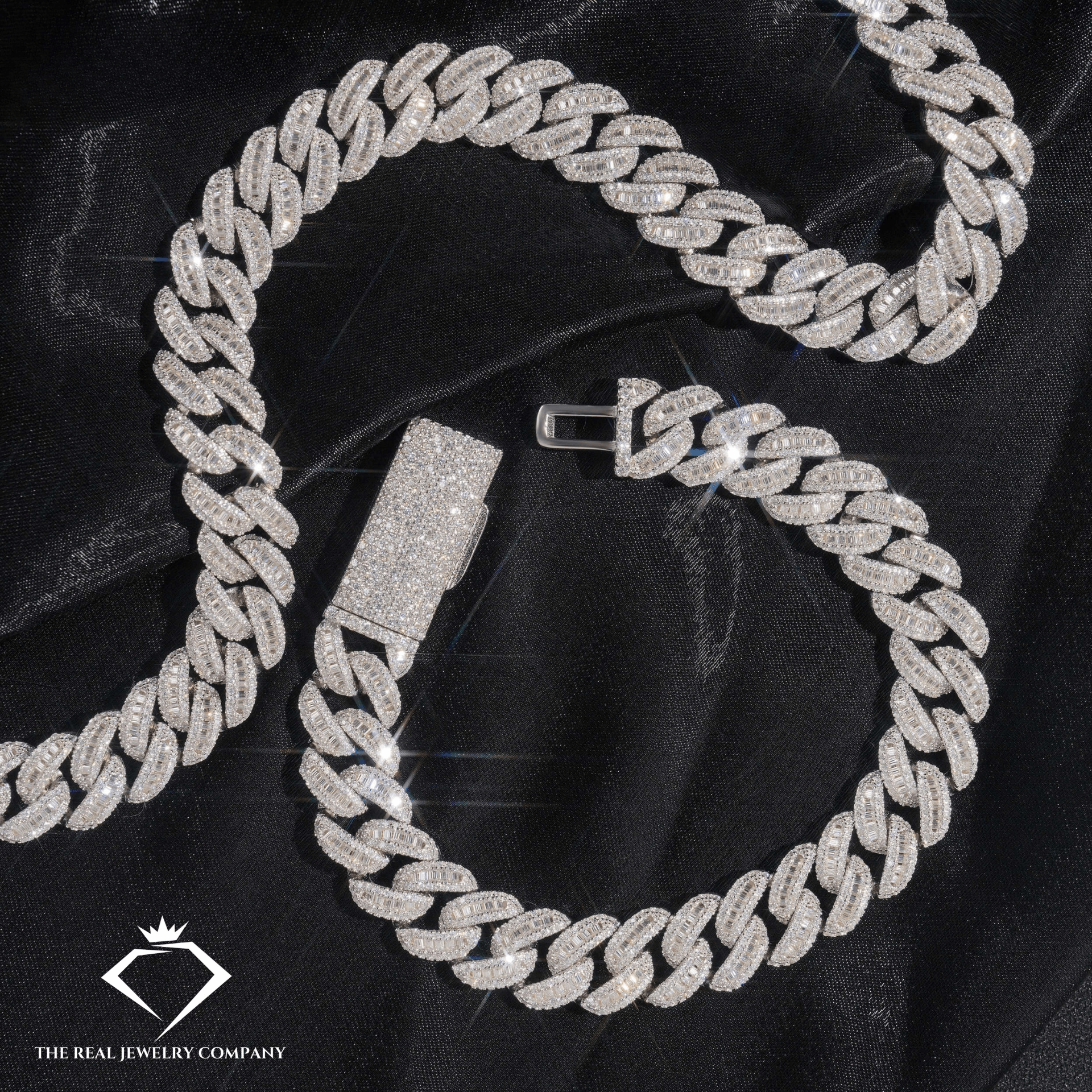 12MM Baguette Moissanite Cuban Chain