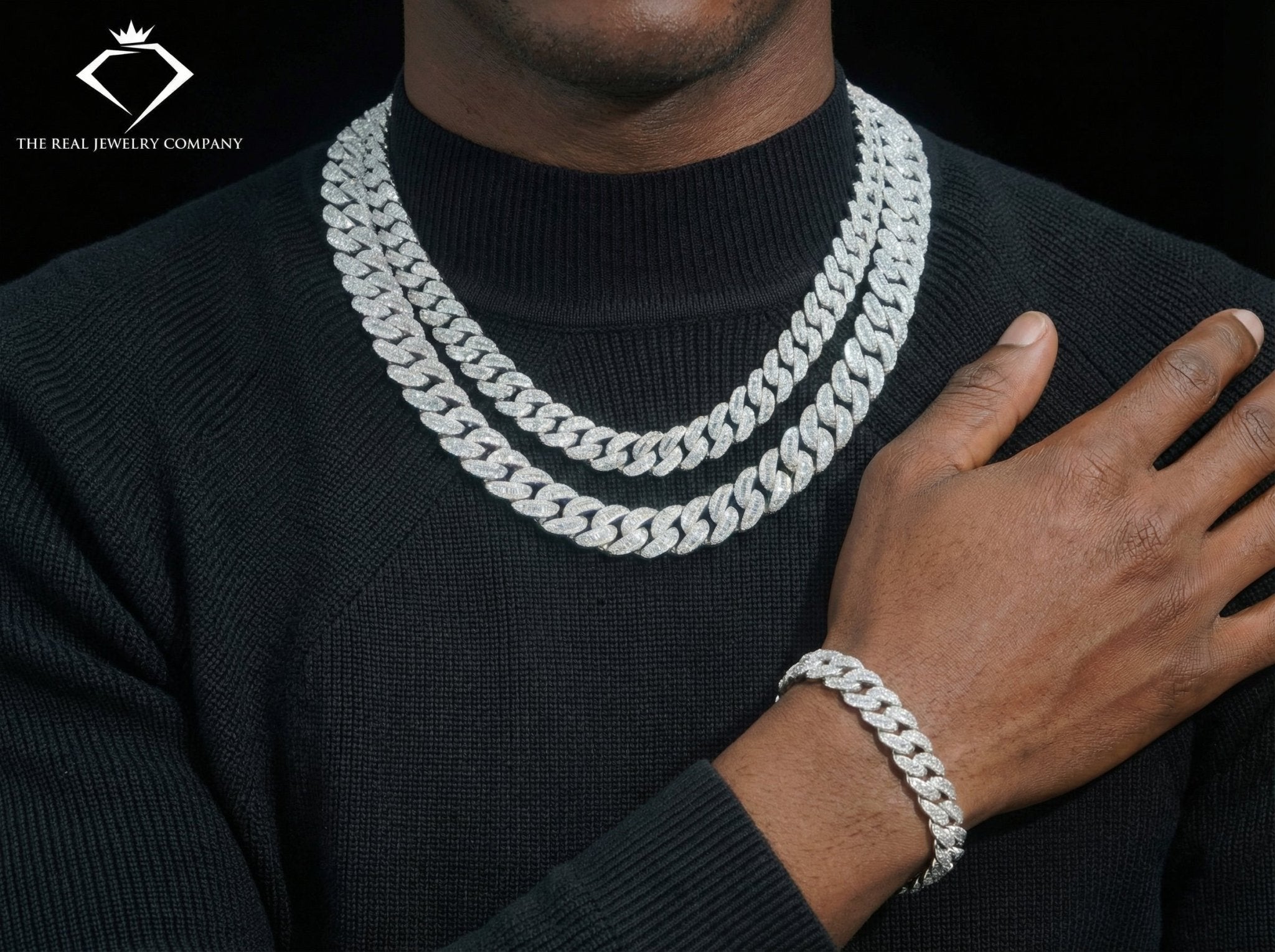 12MM Baguette Moissanite Cuban Chain