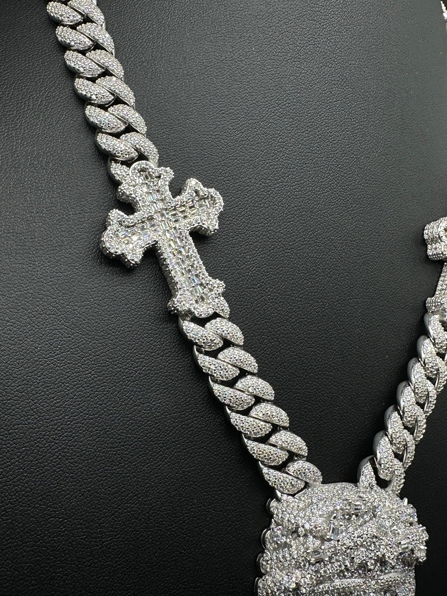 12mm Moissanite Cuban Chain and Jesus Piece Combo - The Real Jewelry CompanyThe Real Jewelry CompanyNecklaces