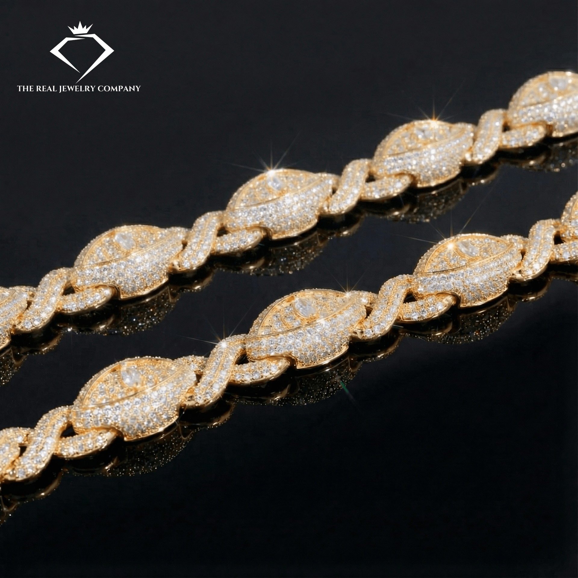 13mm Cat Eye Infinity Link Bracelet | VVS Moissanite and 925 Silver