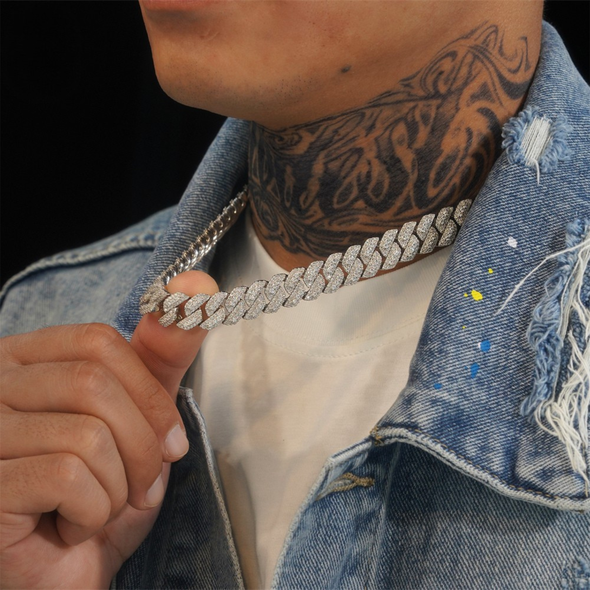 Royal Frost – 13MM Solid 925 Moissanite Cuban Chain