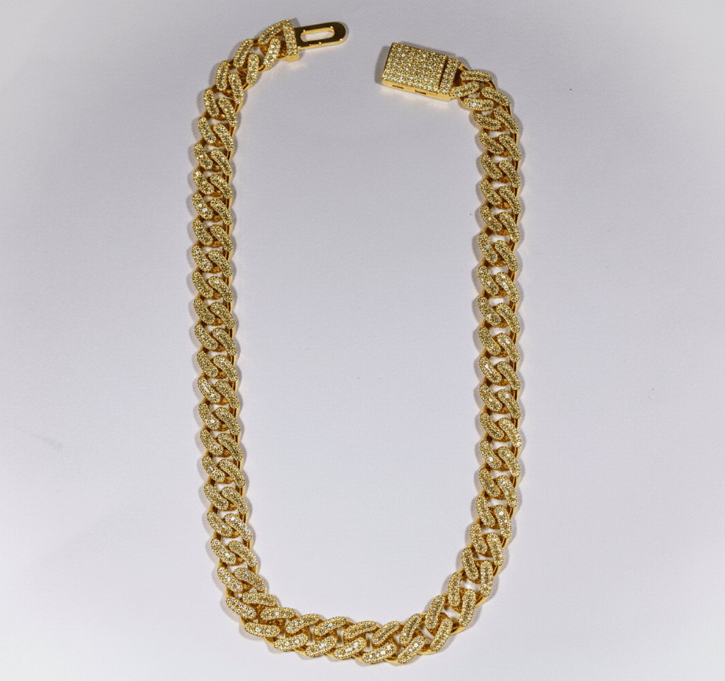 14MM Baguette Moissanite Cuban Chain