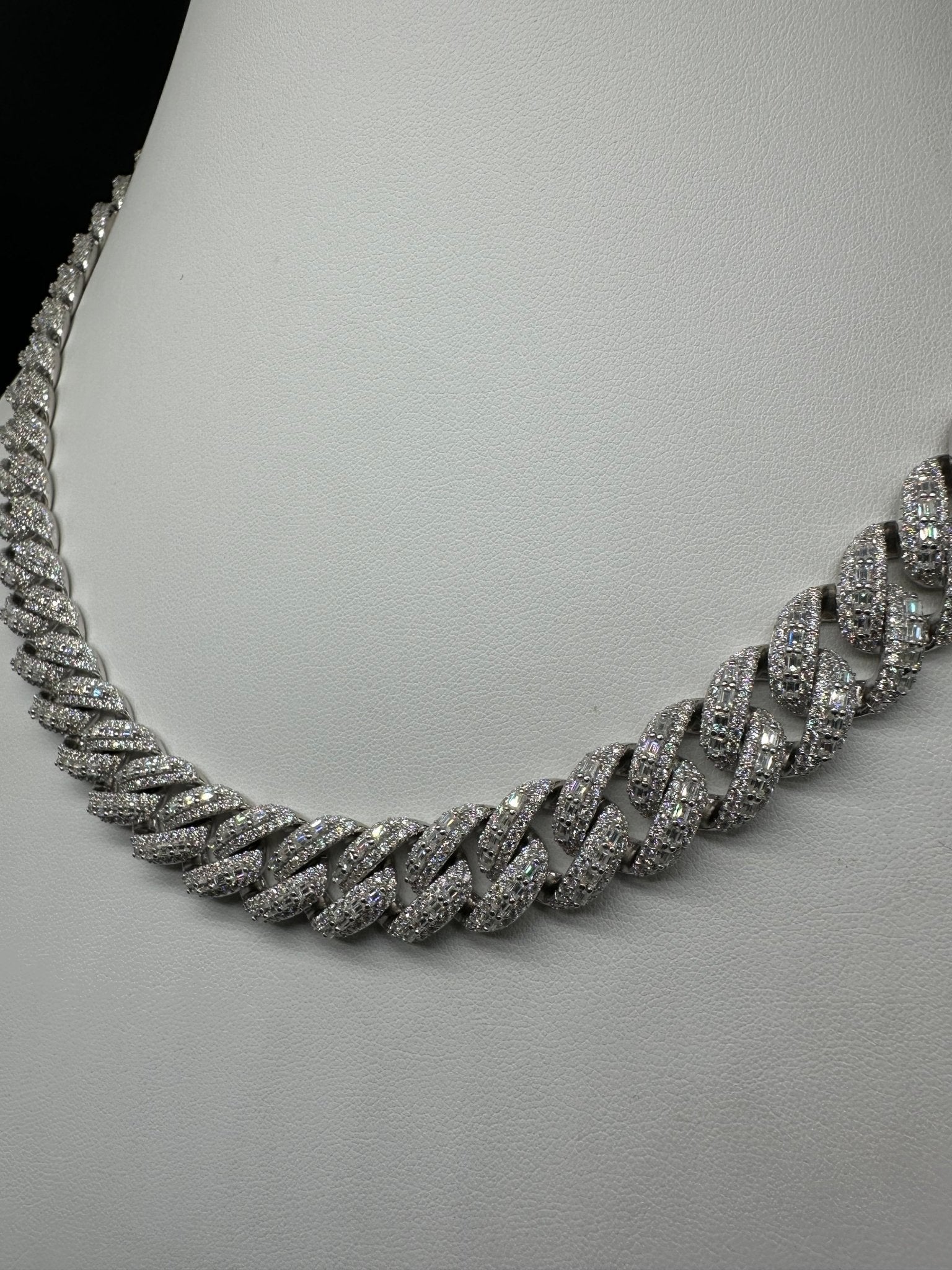 14mm Emerald Cut Moissanite Cuban Chain - The Real Jewelry CompanyRoyal Chain GroupNecklaces