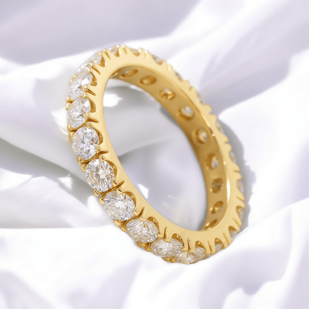 2.5 MM Moissanite Eternity Ring