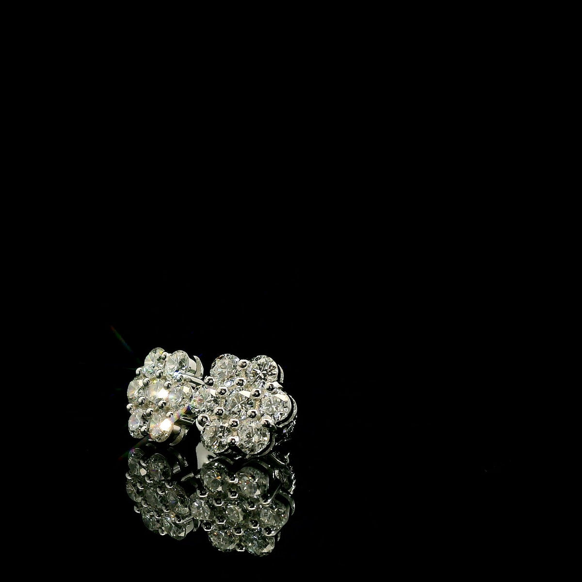 2CTW Diamond Flower Cluster Earrings - The Real Jewelry CompanyThe Real Jewelry CompanyEarrings
