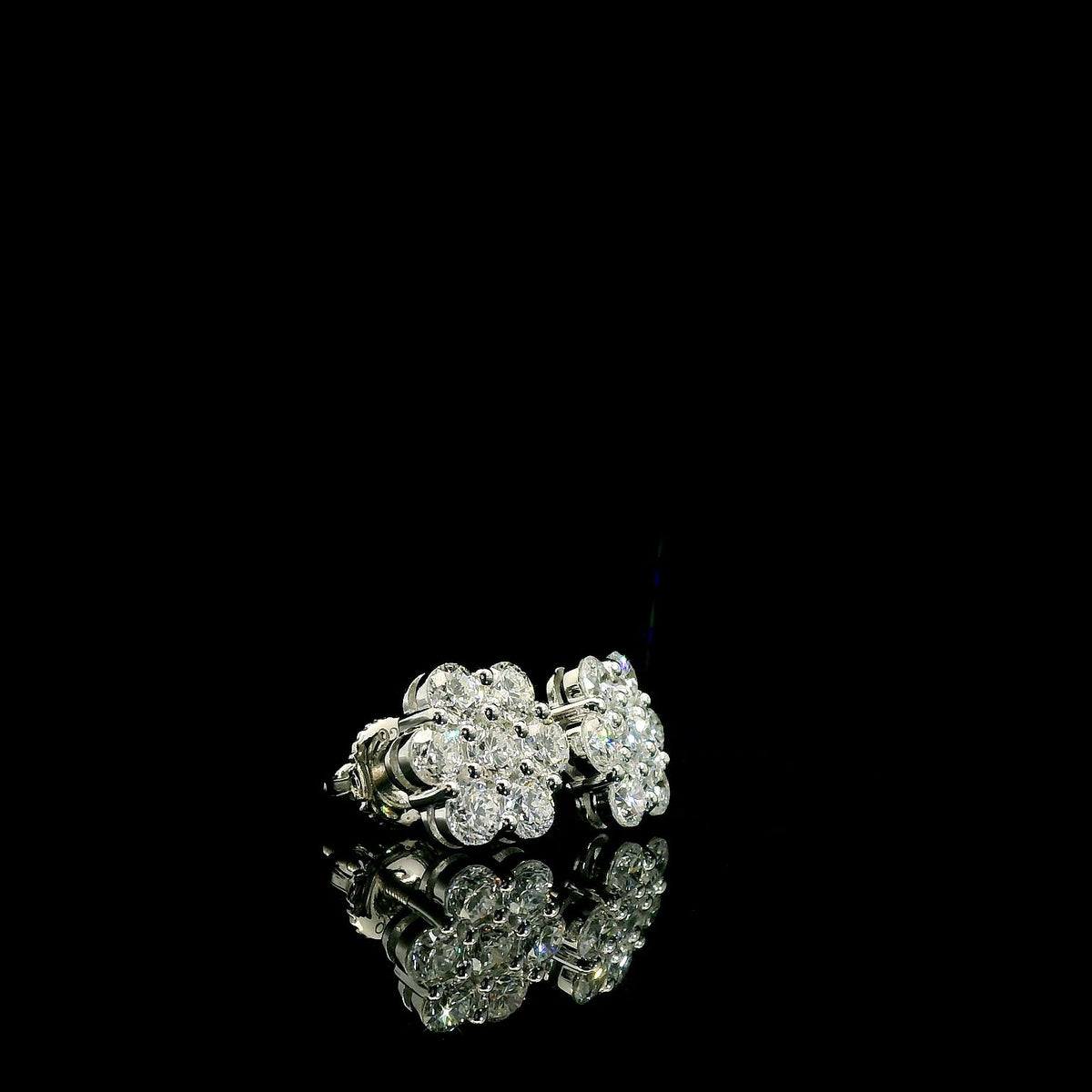 2CTW Diamond Flower Cluster Earrings - The Real Jewelry CompanyThe Real Jewelry CompanyEarrings