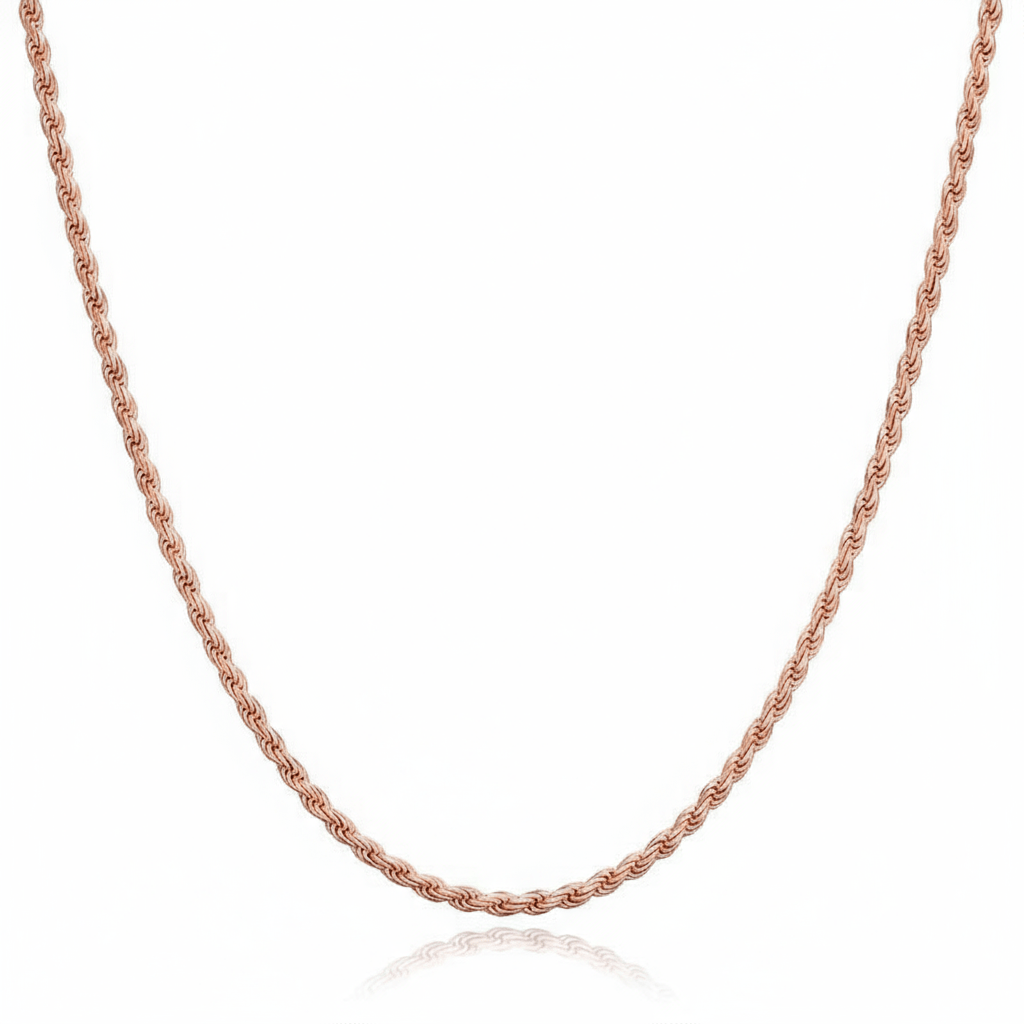 2mm Gold Over Silver Rope Chain