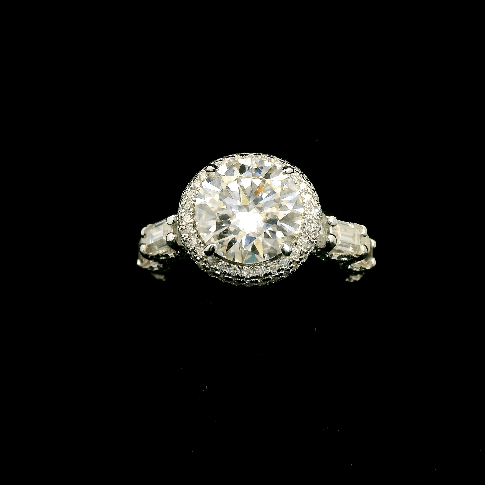 3ct Custom Moissanite Ring - The Real Jewelry CompanyThe Real Jewelry CompanyRings