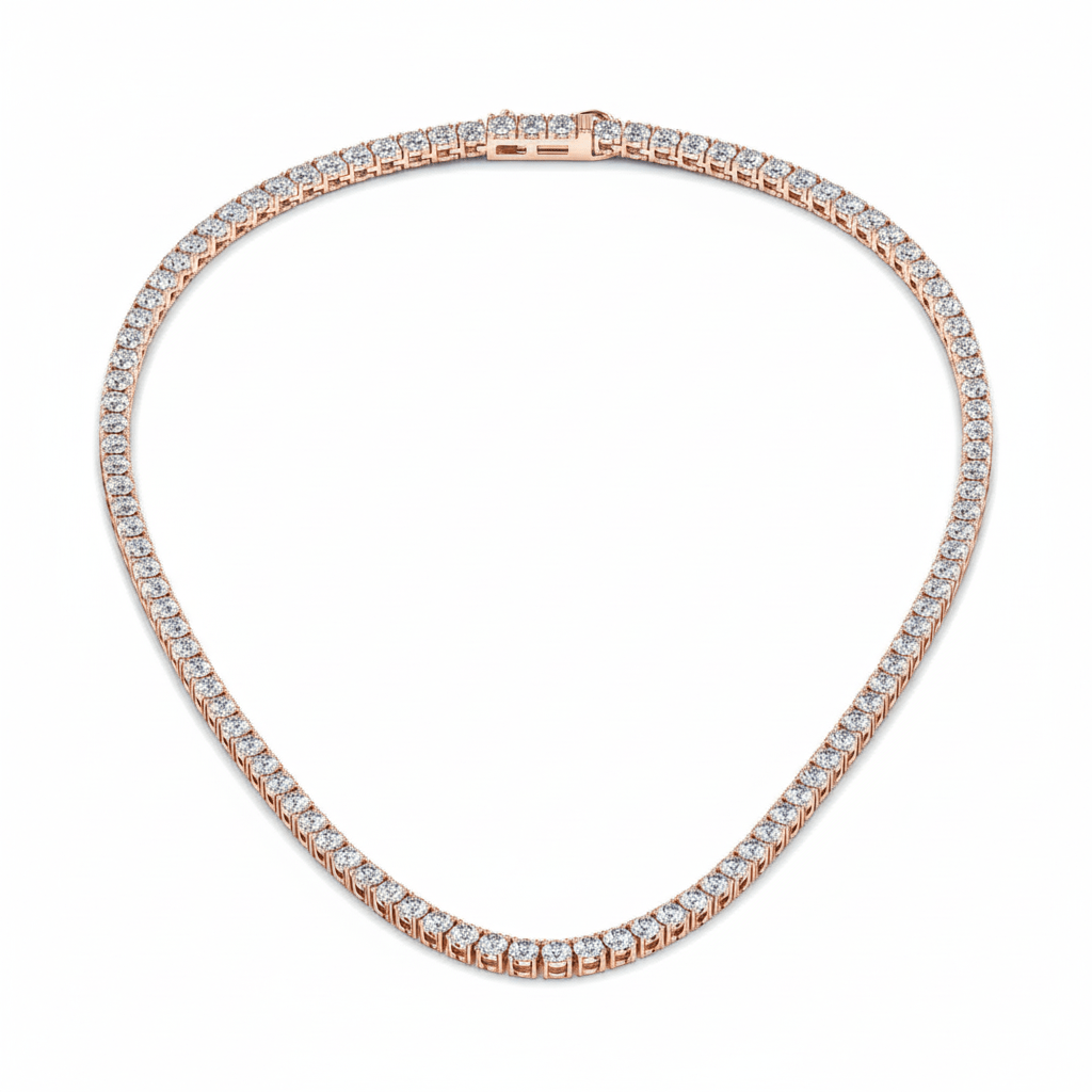 4mm Diamond Tennis Chain — 14K Gold (VVS1–VS1 Diamonds)