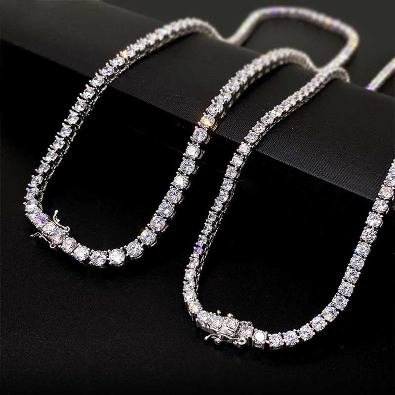 4mm Moissanite Tennis Chain (Stock) - The Real Jewelry CompanyThe Real Jewelry CompanyNecklaces