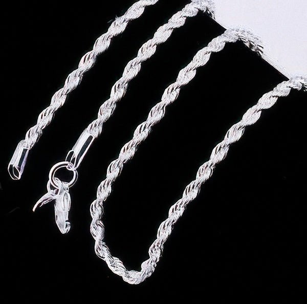 5mm Gold Over Silver Rope Chain — Diamond - Cut Shine