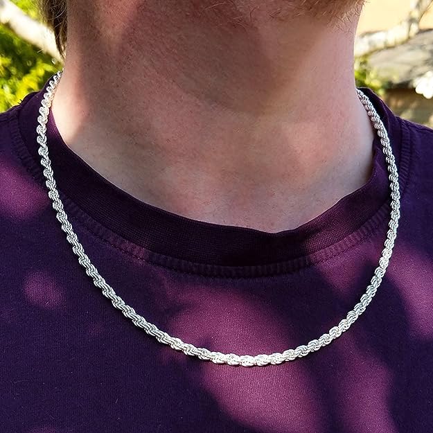 5mm Gold Over Silver Rope Chain — Diamond - Cut Shine