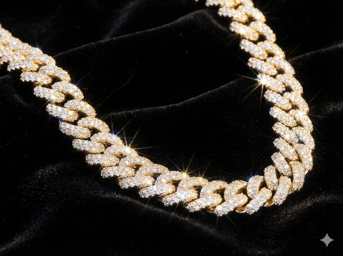 8MM Diamond Miami Cuban Link Chain – Solid 10K Gold | Lab - Grown VVS Diamonds (9–13ct)