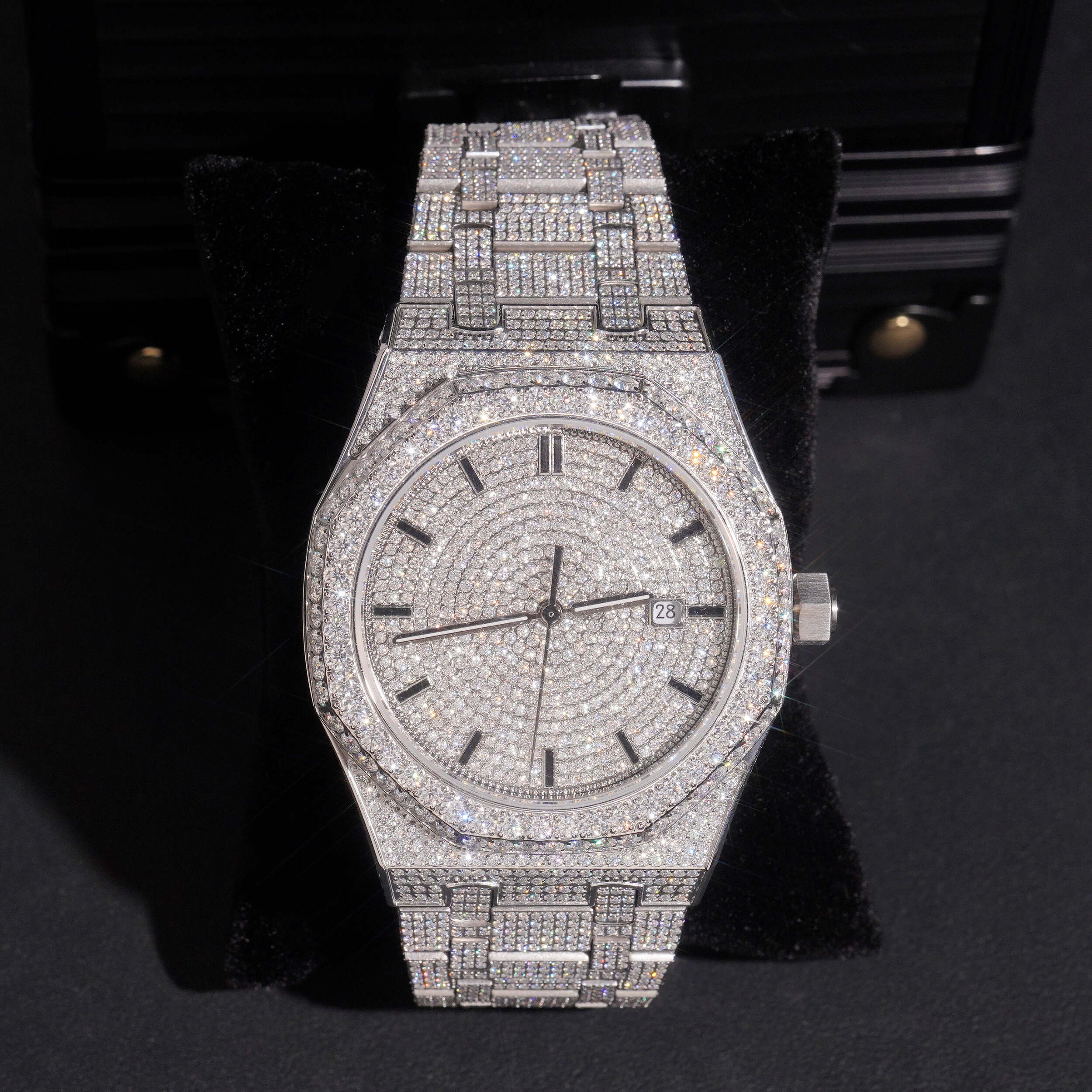 Moissanite Diamond Iced Out Buss Down Watch For Men - Moissanite Watch from The Real Jewelry Company